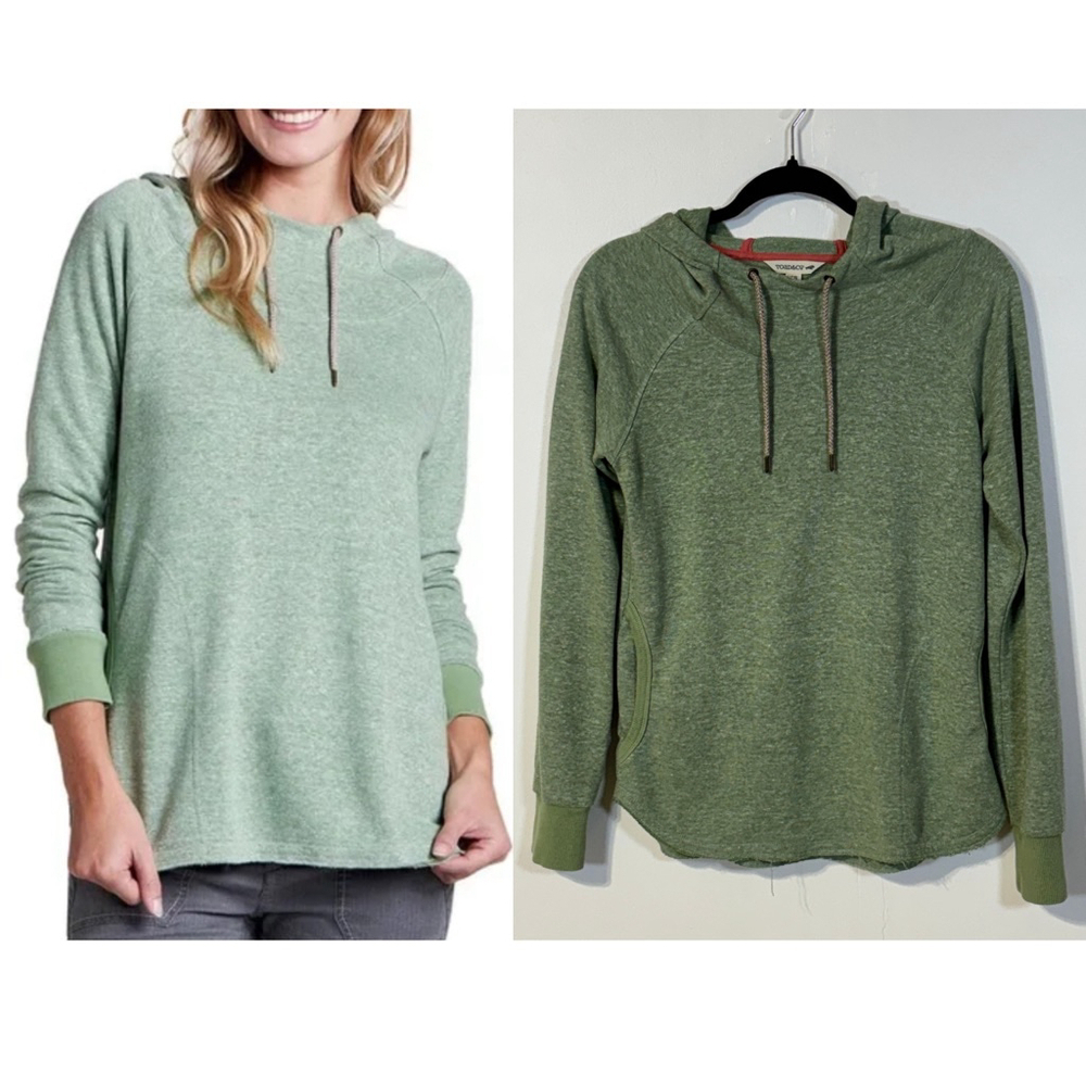 Toad & Co Hoodie Sweatshirt Women’s XS Light Green Couvert Hemp Long Sleeve
